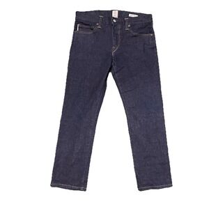 Hiroshi Kato The Needle Jeans Mens 32 Crop Blue  Raw Skinny Made USA Selvedge